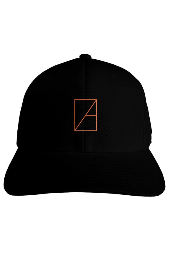 'ZA' FITTED BASEBALL CAP- BLACK