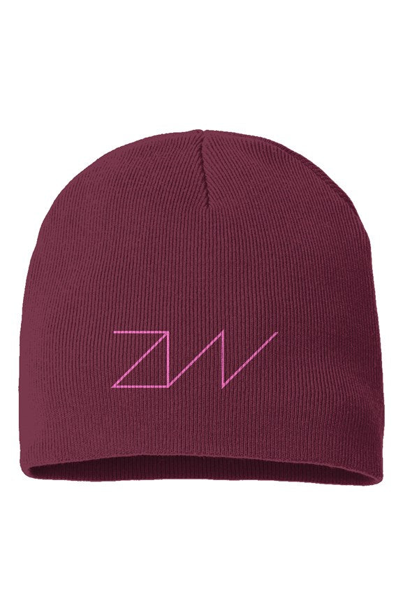 'ZW' BEANIE- BURGUNDY